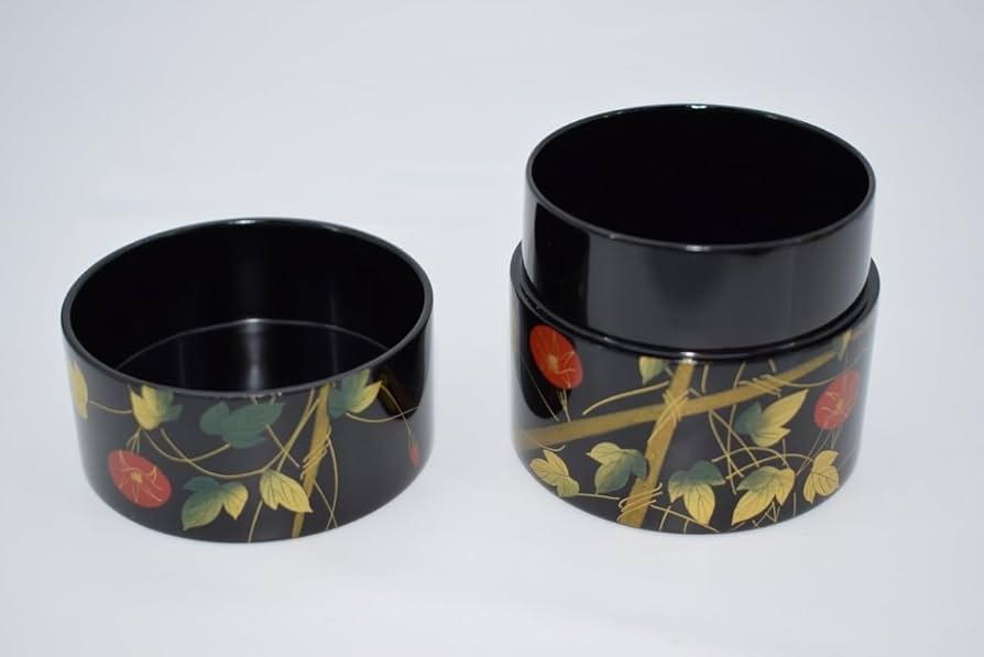 Amazon.co.jp: 茶道具朝顔絵中次茶器峯清作棗茶道17-3115 303